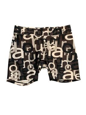 Under Armour Shorts Women S Small Grey Brown HeatGear Allover Print Fitted